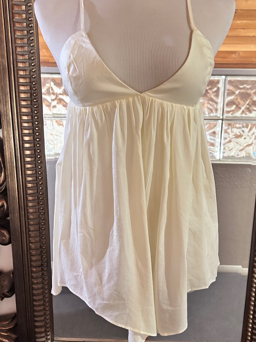 WeWoreWhat Ivory Spaghetti Strap Babydoll Camisole